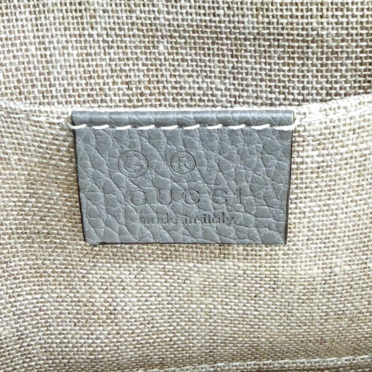 Gucci Interlocking Leather, Gold, Leather, Shoulder Bag