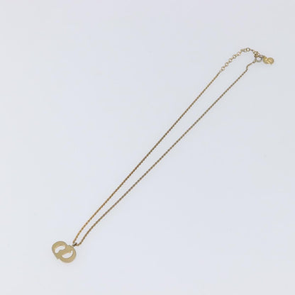 Christian Dior Vintage CD Pendant Metal, Gold, Metal, Necklace