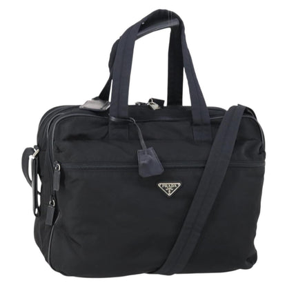 Prada Porta Computer Tessuto and Saffiano Leather, Black, Nylon, Briefcase