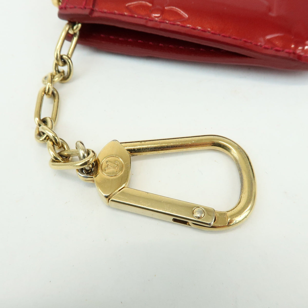 Louis Vuitton Pochette Clés Patent Leather, Red, Patent Leather, Wallet