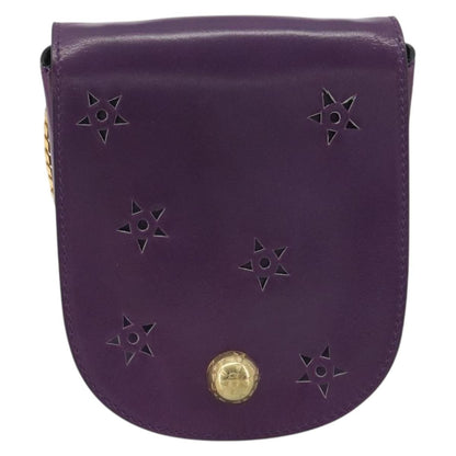 Celine Vintage Leather, Purple, Leather, Shoulder Bag