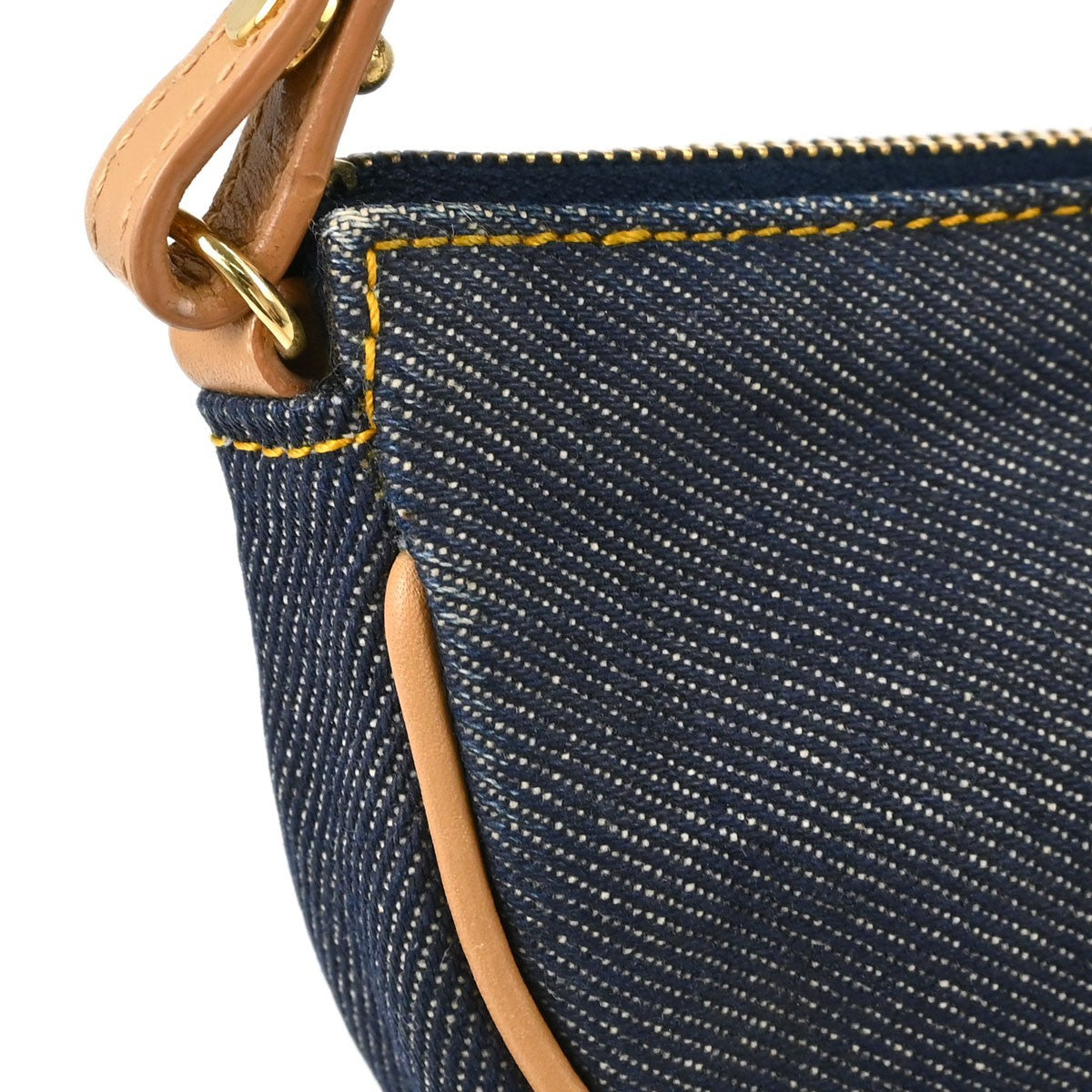 Christian Dior Vintage Saddle Denim, Navy, Denim, Handbag
