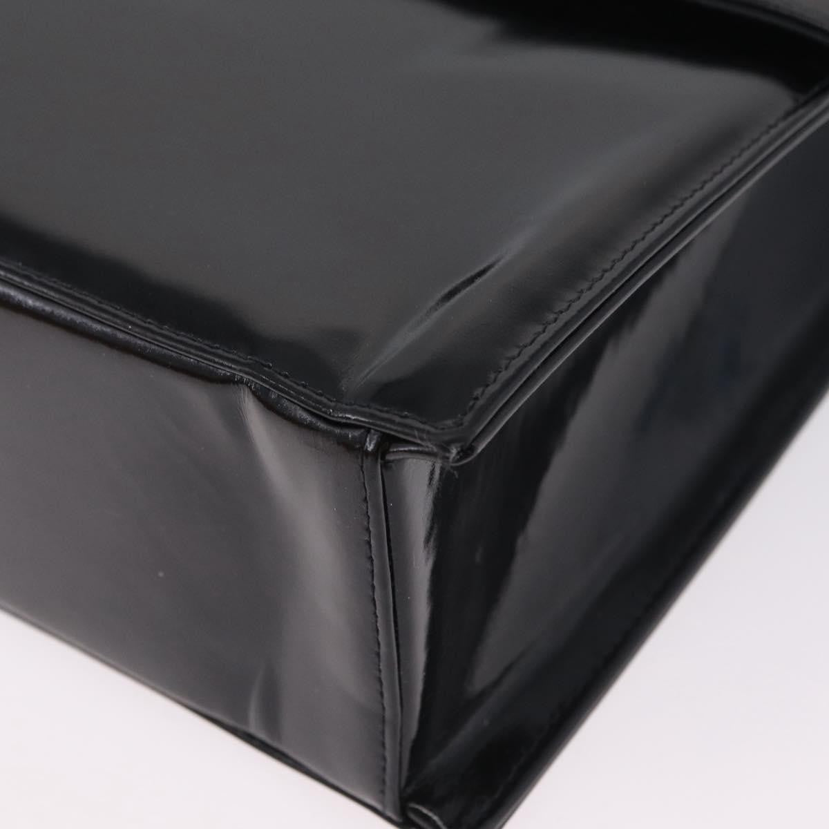 Chanel Vintage CC Box Flap Leather, Black, Patent Leather, Handbag