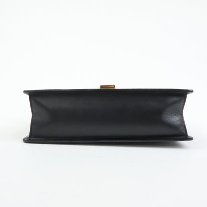 Gucci Sylvie Leather, Black, Leather, Shoulder Bag