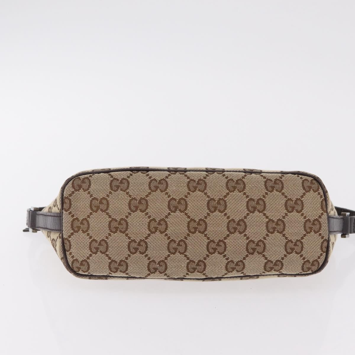 Gucci Web Boat Pochette GG Canvas and Leather, Beige, Canvas, Handbag