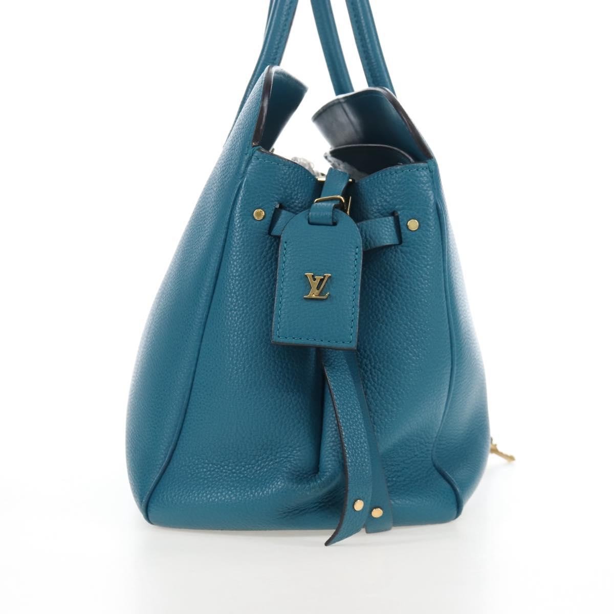 Louis Vuitton Milla Veau Nuage Calfskin, Blue, Leather, Handbag
