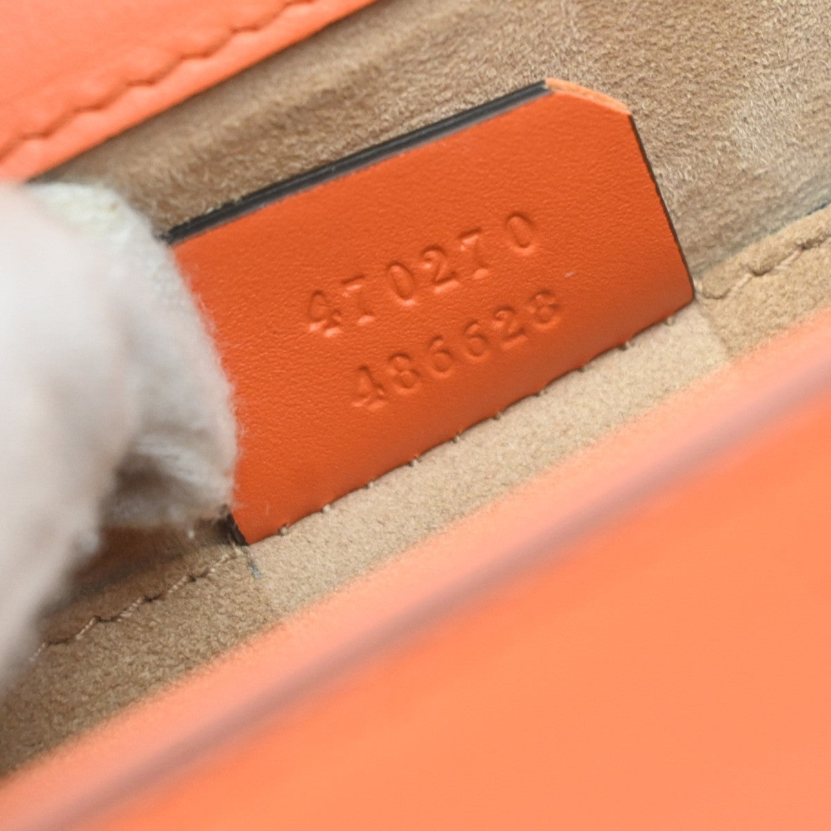 Gucci Sylvie Leather, Orange, Leather, Handbag