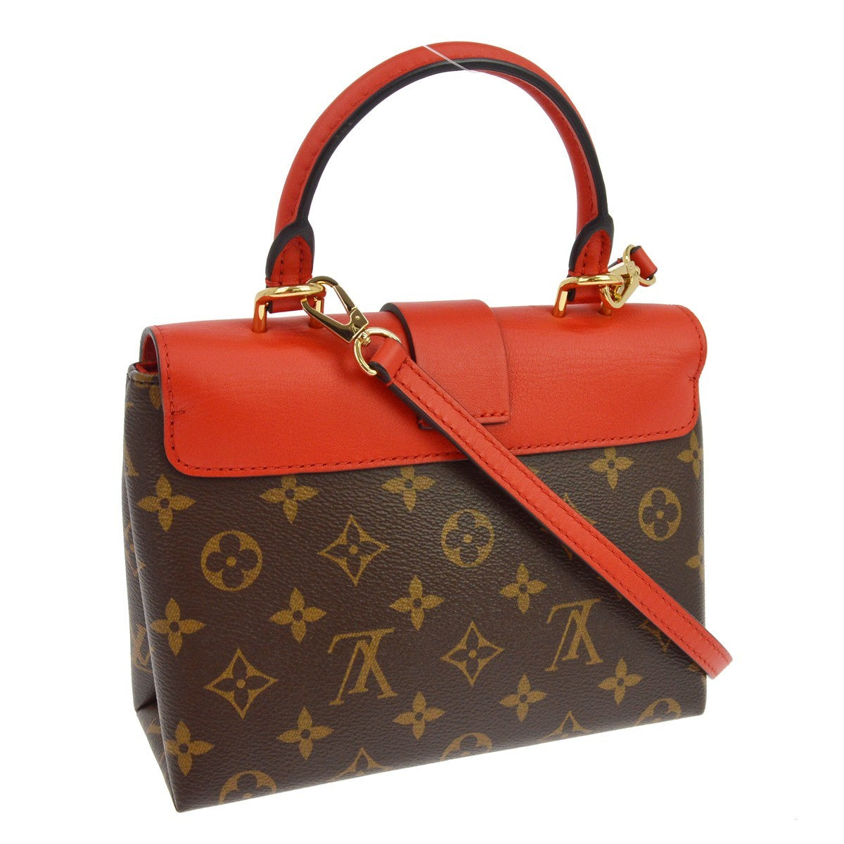 Louis Vuitton Locky Monogram Canvas with Leather, Brown, Canvas, Handbag