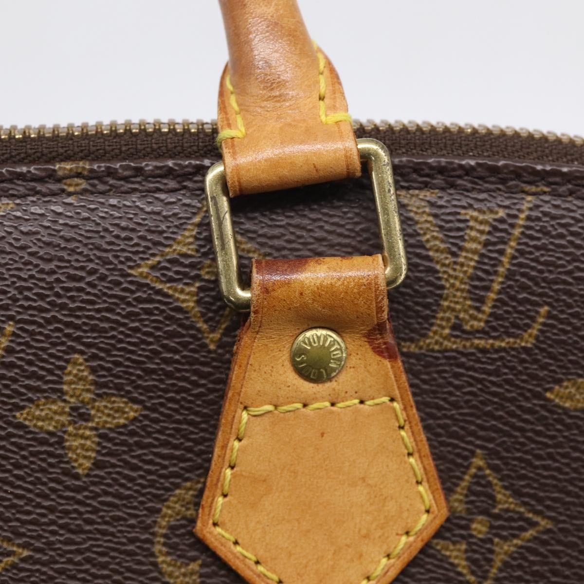 Louis Vuitton Vintage Alma Monogram Canvas, Brown, Canvas, Handbag