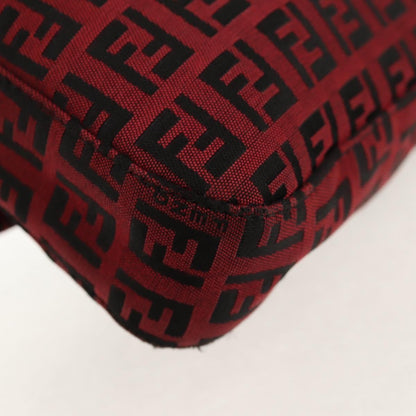 Fendi Baguette Zucchino Canvas, Red, Canvas, Handbag