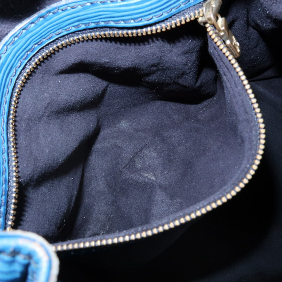Louis Vuitton Bicolor Petit Noe Epi Leather, Blue, Leather, Handbag
