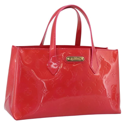 Louis Vuitton Wilshire Monogram Vernis, Pink, Patent Leather, Tote Bag