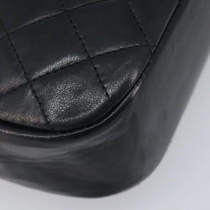 Chanel Vintage Front Pocket Camera Chevron Lambskin, Black, Leather, Handbag