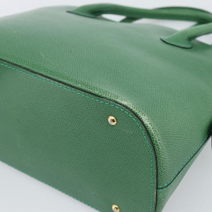 Celine Vintage Convertible Bowler Leather, Green, Leather, Handbag