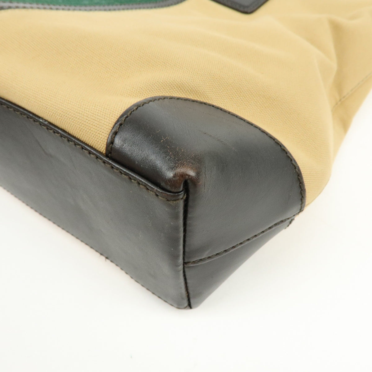 Gucci Vintage Web Canvas and Leather, Beige, Canvas, Crossbody Bag