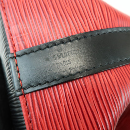 Louis Vuitton Bicolor Petit Noe Epi Leather, Red, Leather, Handbag