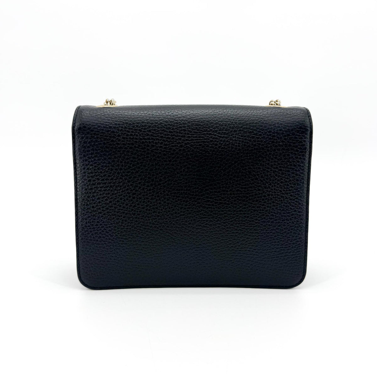 Gucci Interlocking Leather, Black, Leather, Shoulder Bag