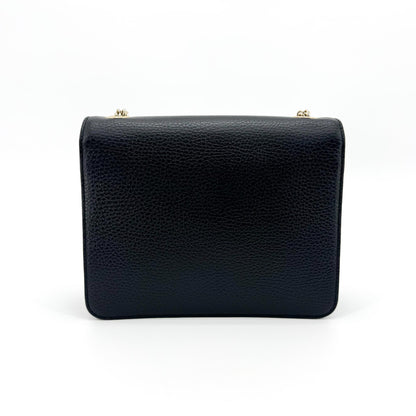Gucci Interlocking Leather, Black, Leather, Shoulder Bag