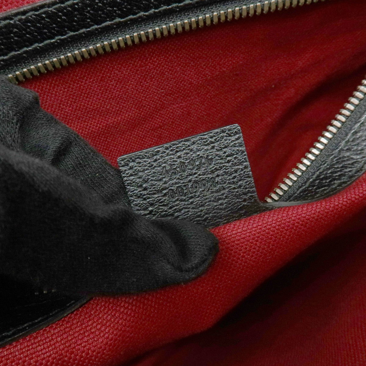 Gucci Web Strap Front Zip Messenger Leather, Black, Leather, Handbag