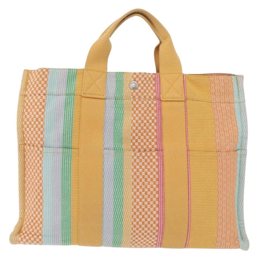 Hermes Fourre Tout Multicolor Toile, Multicolour, Canvas, Tote Bag