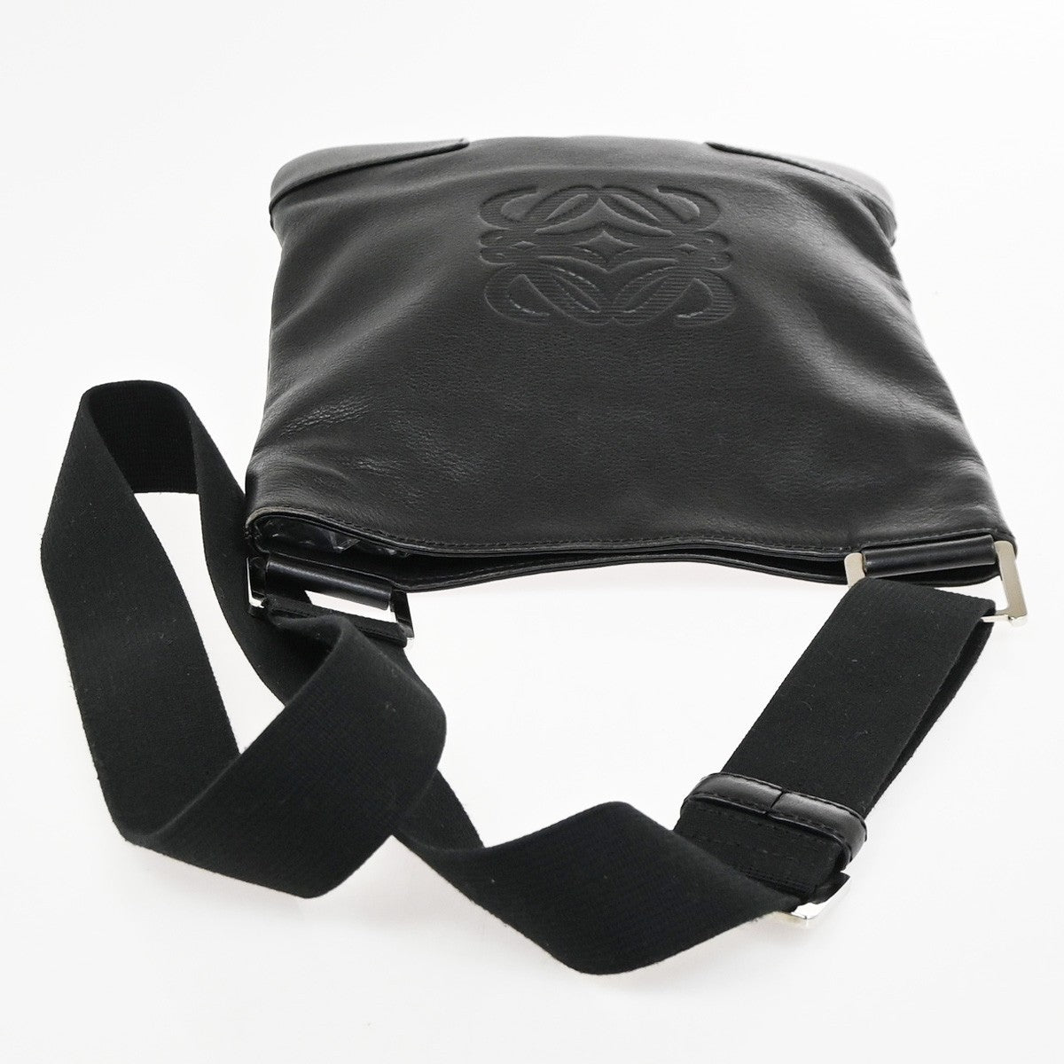 Loewe Anagram Leather, Black, Leather, Shoulder Bag