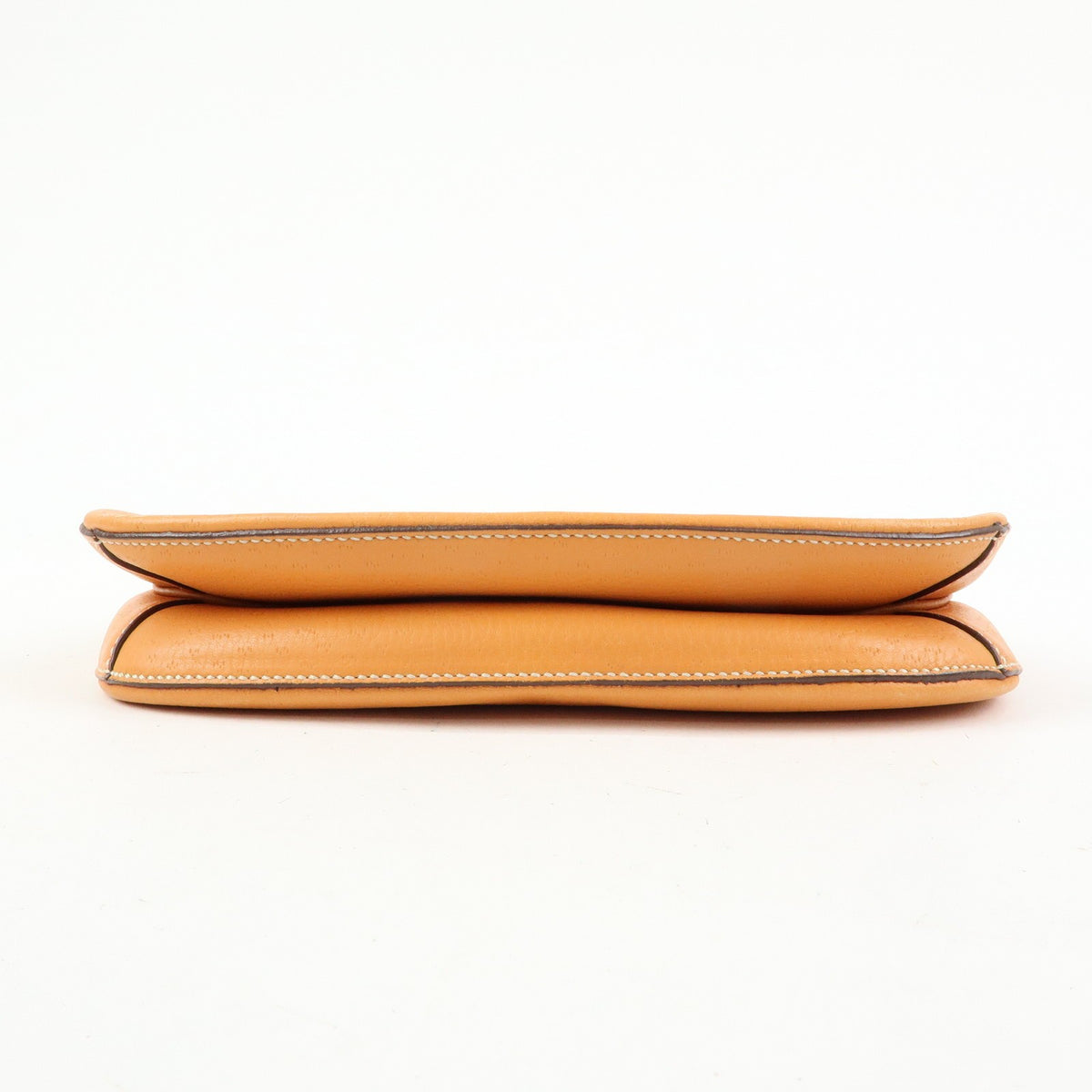 Salvatore Ferragamo Gancini Top Handle Leather, Orange, Leather, Handbag