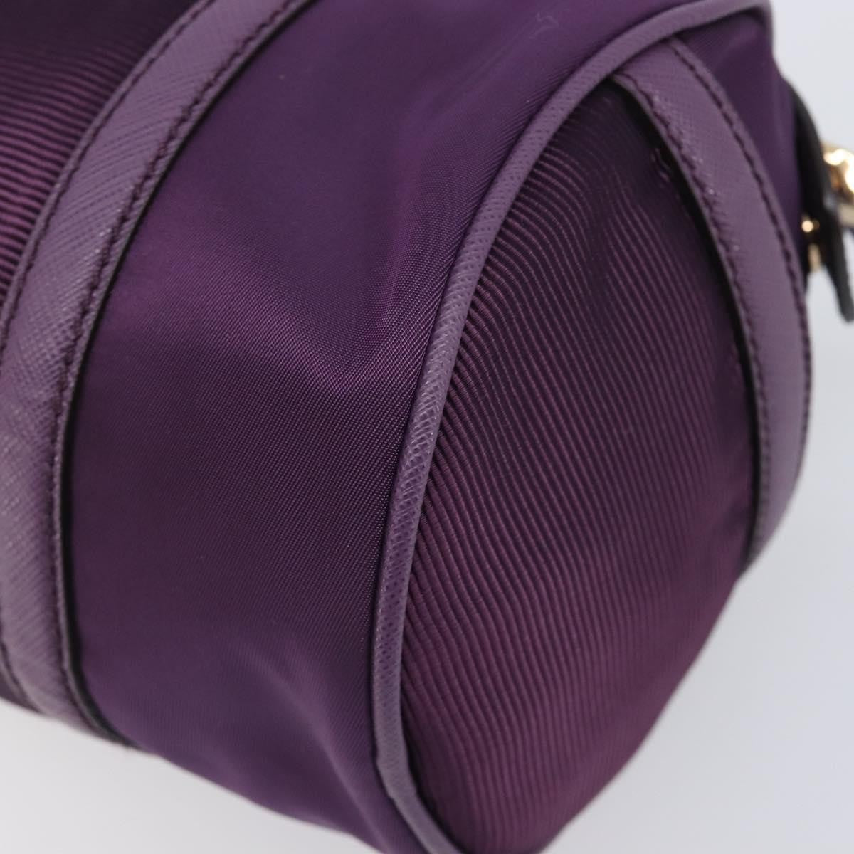 Salvatore Ferragamo Vara Bow Cylinder Bag Nylon, Purple, Nylon, Shoulder Bag