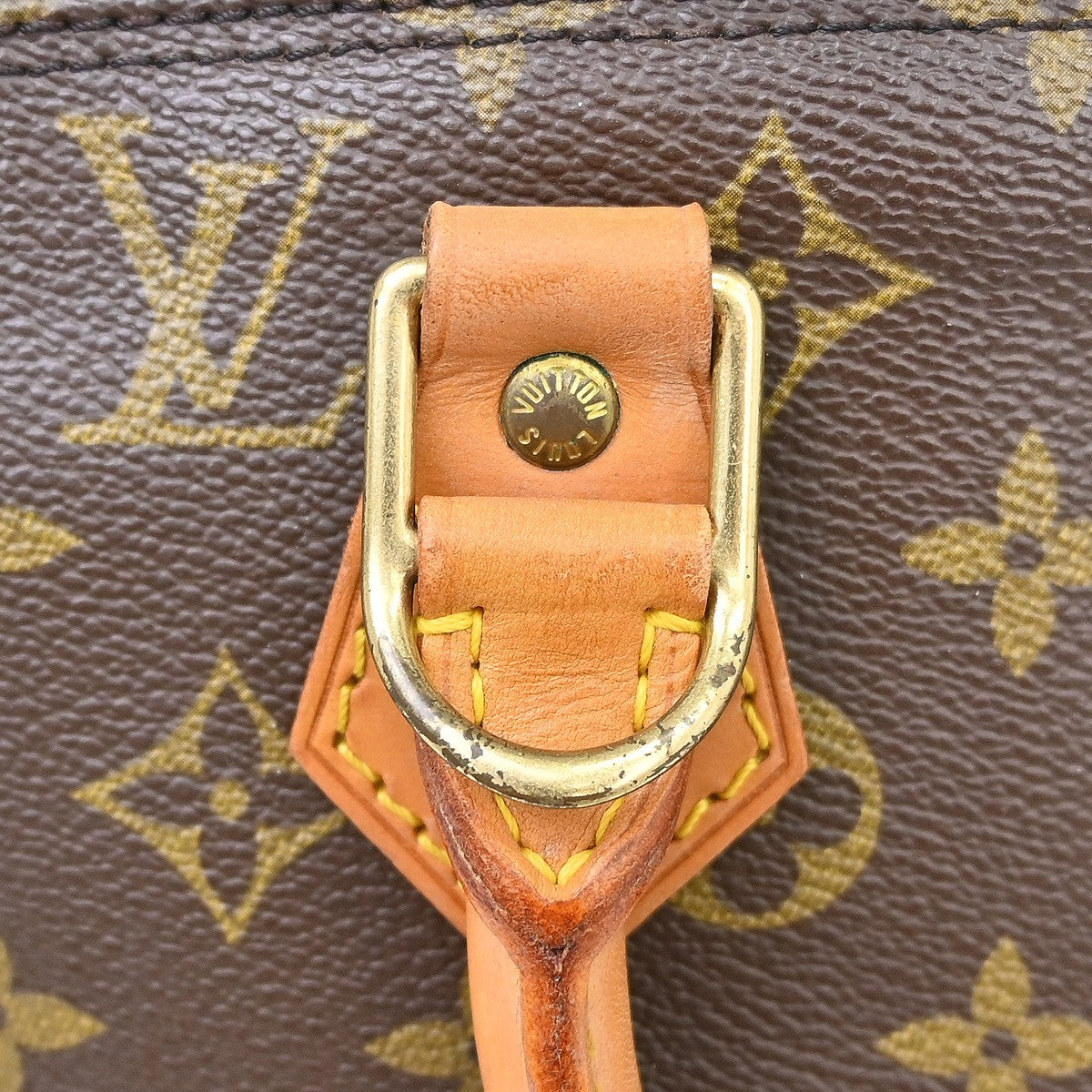 Louis Vuitton Alma Monogram, Brown, Canvas, Handbag