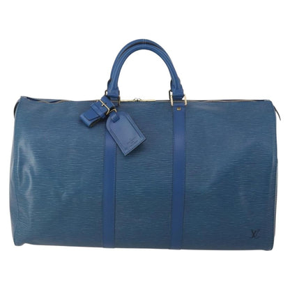 Louis Vuitton Keepall Bag Epi Leather, Blue, Leather, Travel Bag