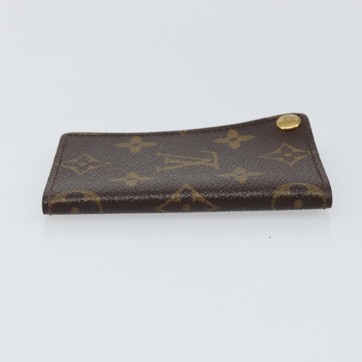Louis Vuitton Porte Cartes Pression Card Case Monogram Canvas, Brown, Canvas, Card Holder