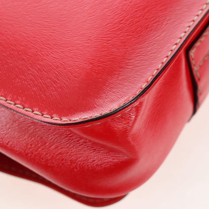 Fendi Secret Code F3 Convertible Satchel Textured Leather, Red, Leather, Handbag