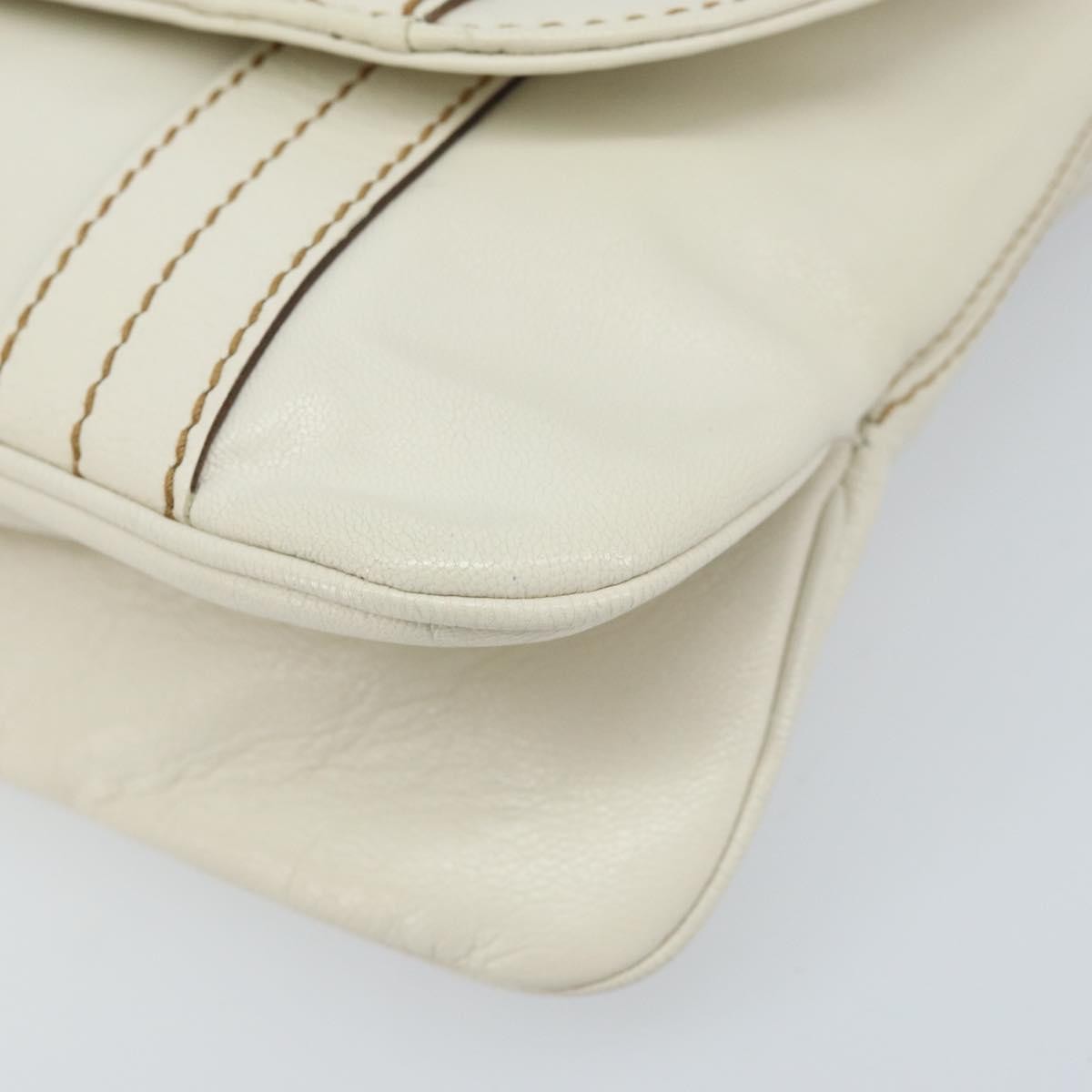 Gucci Vintage Leather, White, Leather, Handbag
