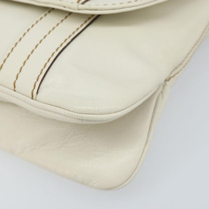 Gucci Vintage Leather, White, Leather, Handbag