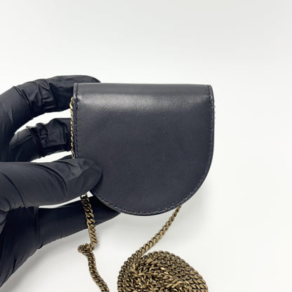Saint Laurent Kaia Flap Satchel Leather, Black, Leather, Handbag