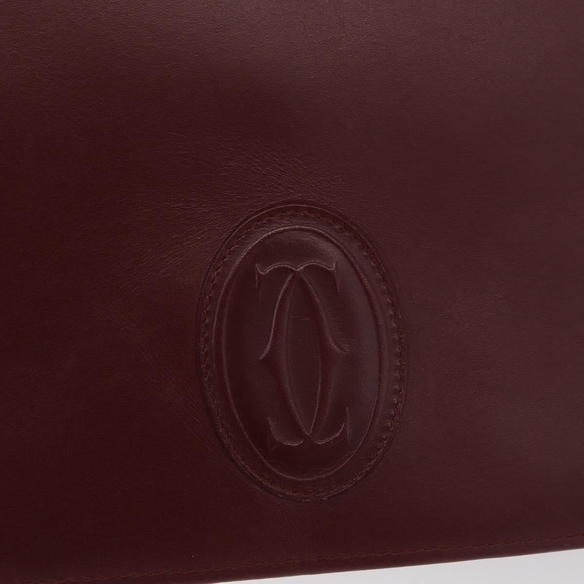 Cartier Must de Cartier Clutch Leather, Burgundy, Leather, Clutch