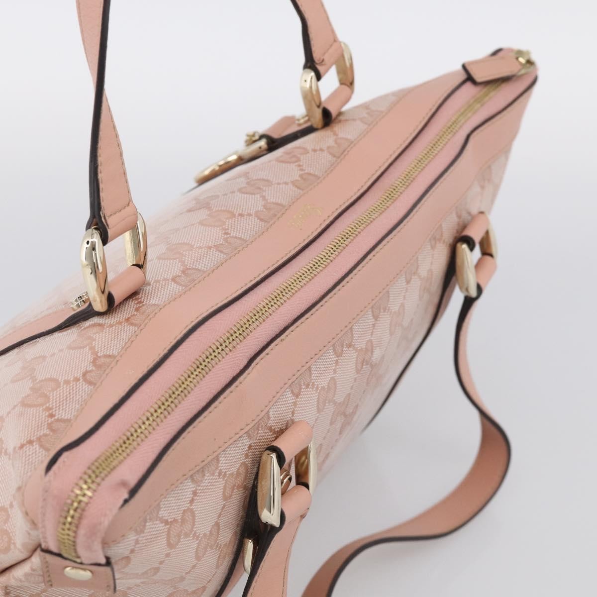 Gucci Abbey Zip Tote GG Canvas and Leather, Pink, Canvas, Handbag