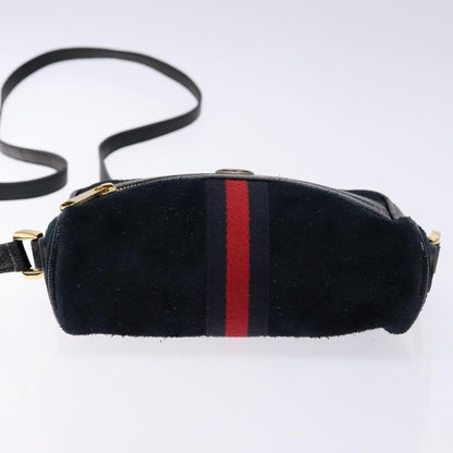 Gucci Ophidia Suede, Navy, Suede, Shoulder Bag