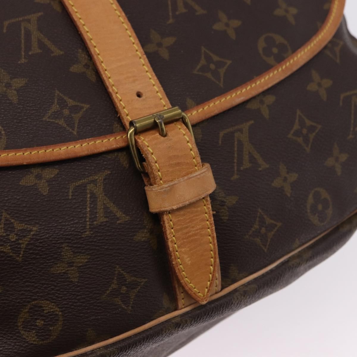 Louis Vuitton Saumur Monogram, Brown, Canvas, Shoulder Bag