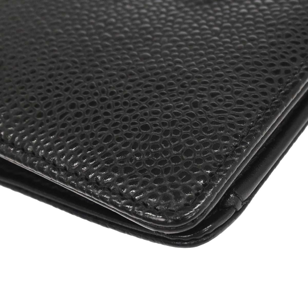 Chanel CHANEL V Stitch Chevron Long Bifold Wallet Pink Chevron, Black, Calfskin, Wallet