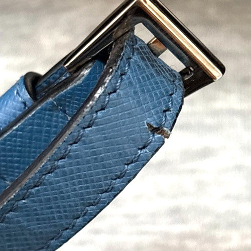 Prada Convertible Sound Top Handle Saffiano Leather, Blue, Leather, Shoulder Bag