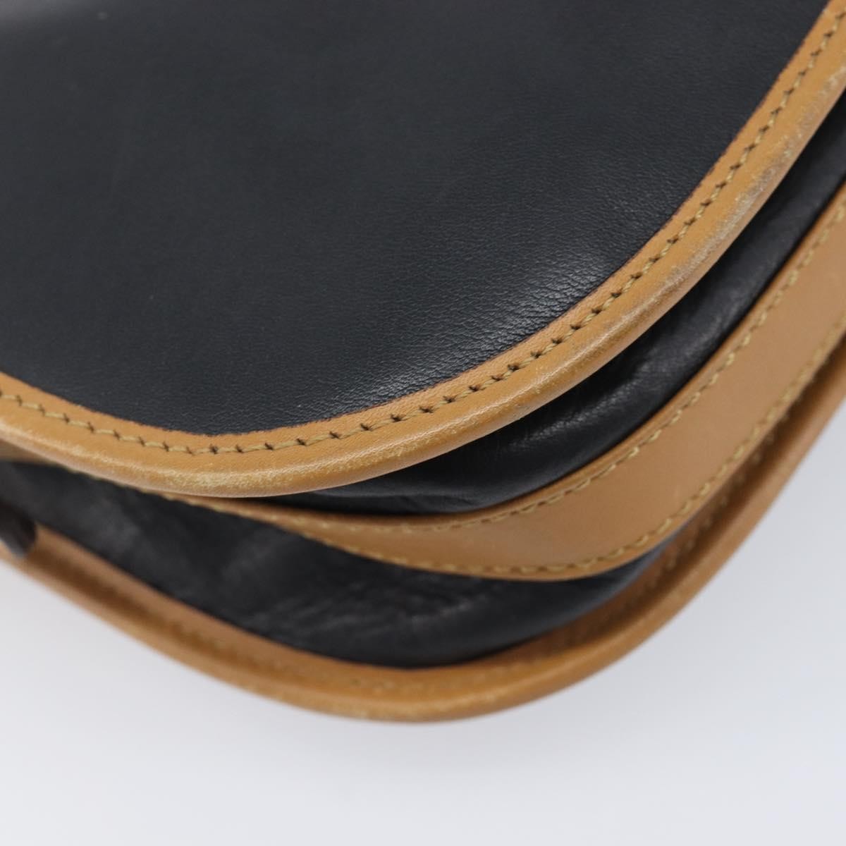 Celine Shoulder Leather, Black, Leather, Shoulder Bag