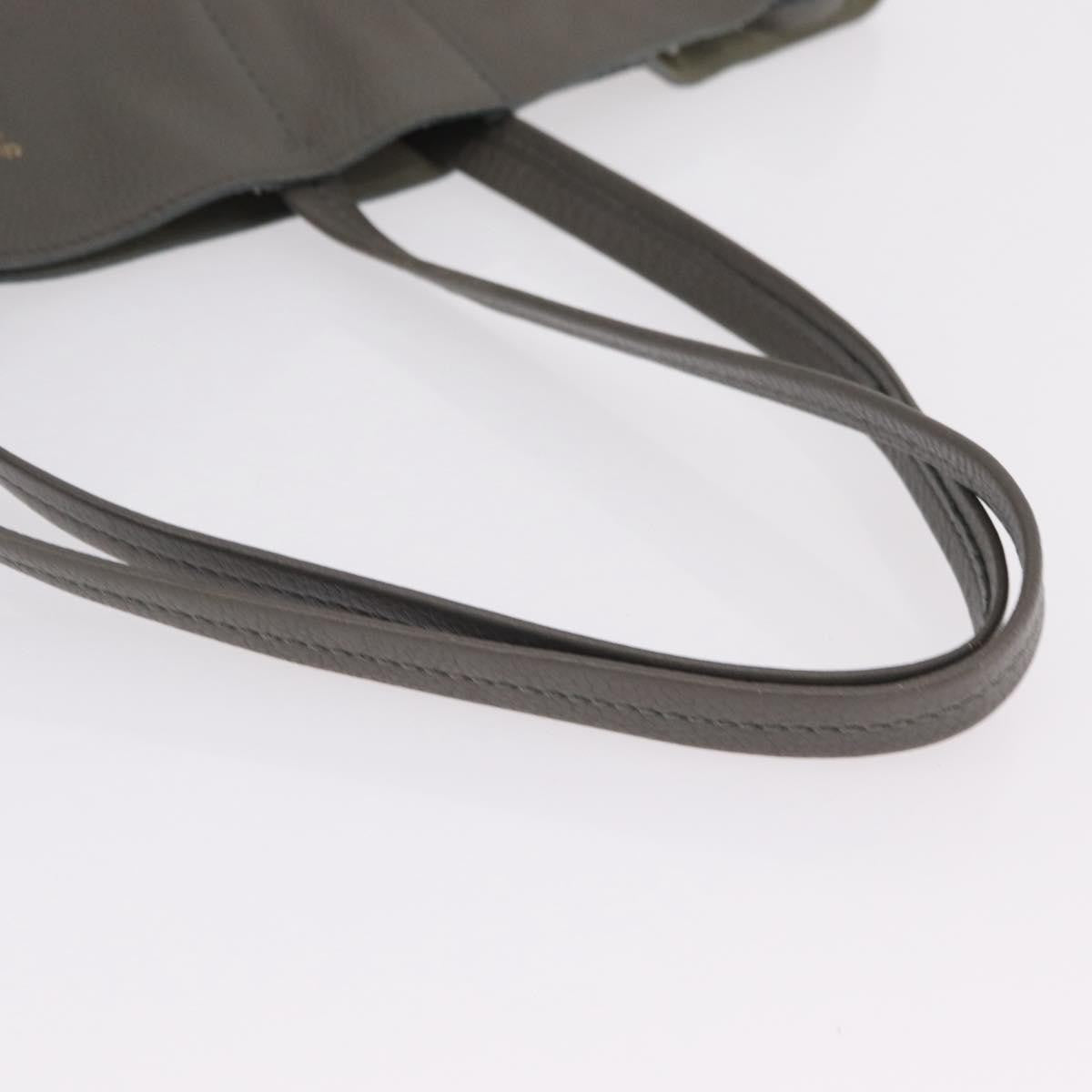 Celine Phantom Cabas Leather, Gray, Leather, Tote Bag