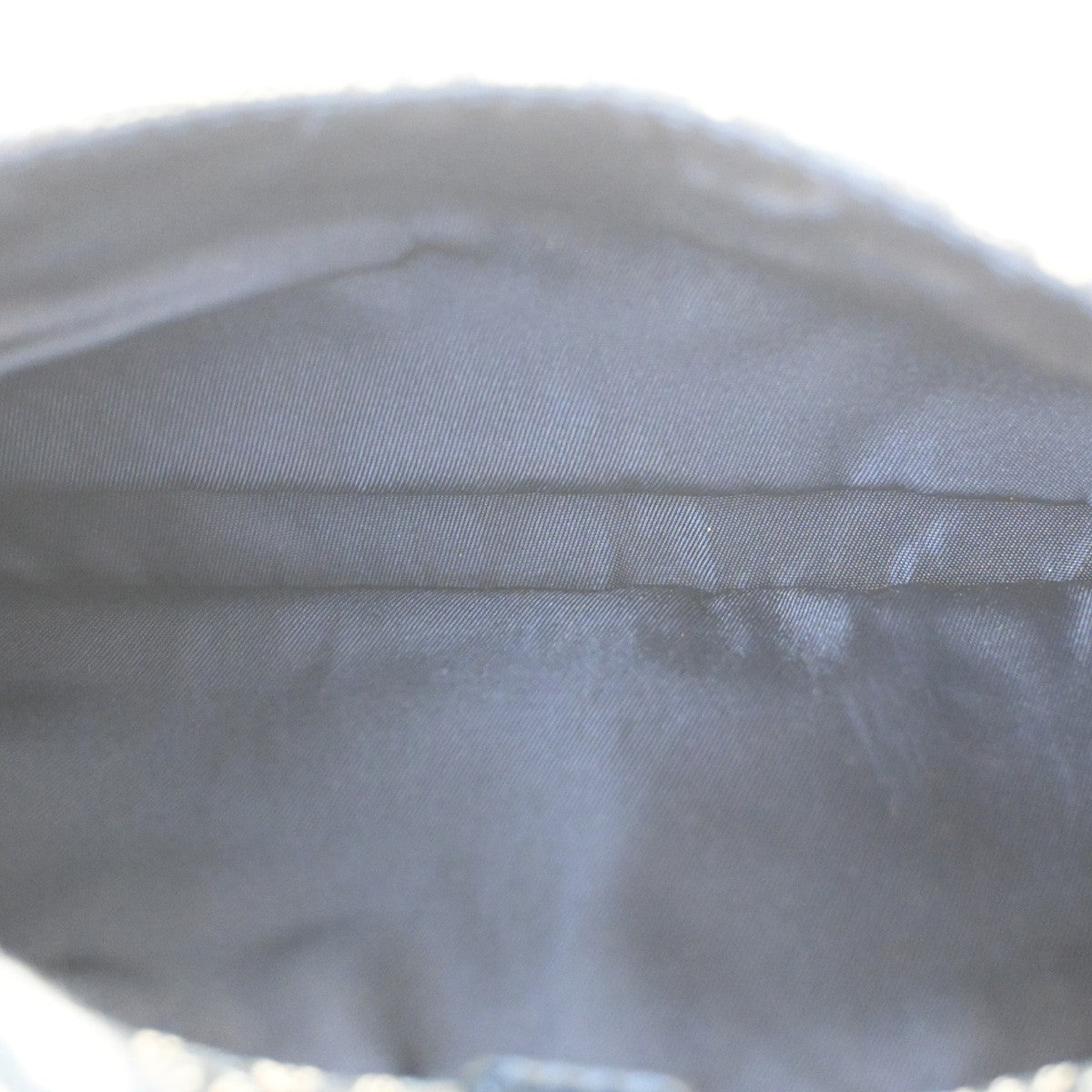 Christian Dior Vintage Saddle Bowler Diorissimo Canvas, Navy, Canvas, Handbag