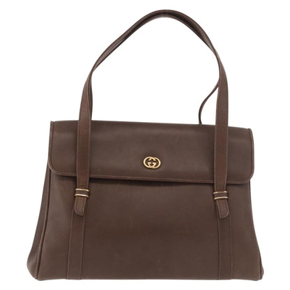 Gucci Vintage Leather, Brown, Leather, Tote Bag