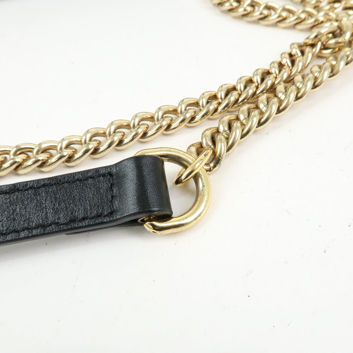 Gucci Rajah Chain Leather, Black, Leather, Tote Bag