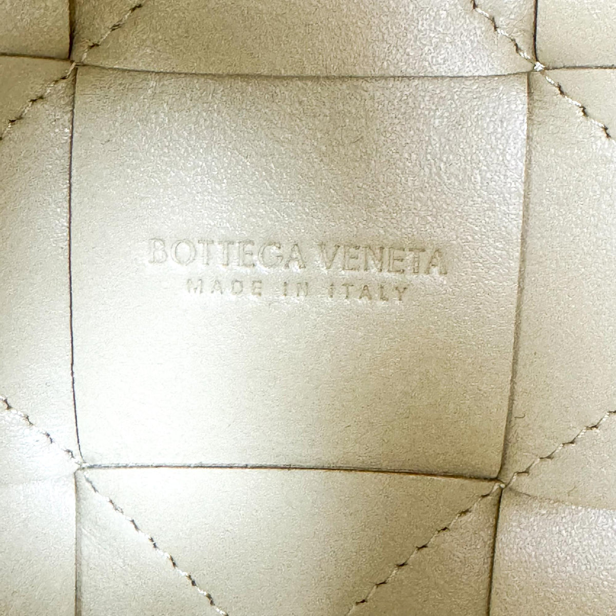 Bottega Veneta Cassette Leather, Beige, Leather, Shoulder Bag