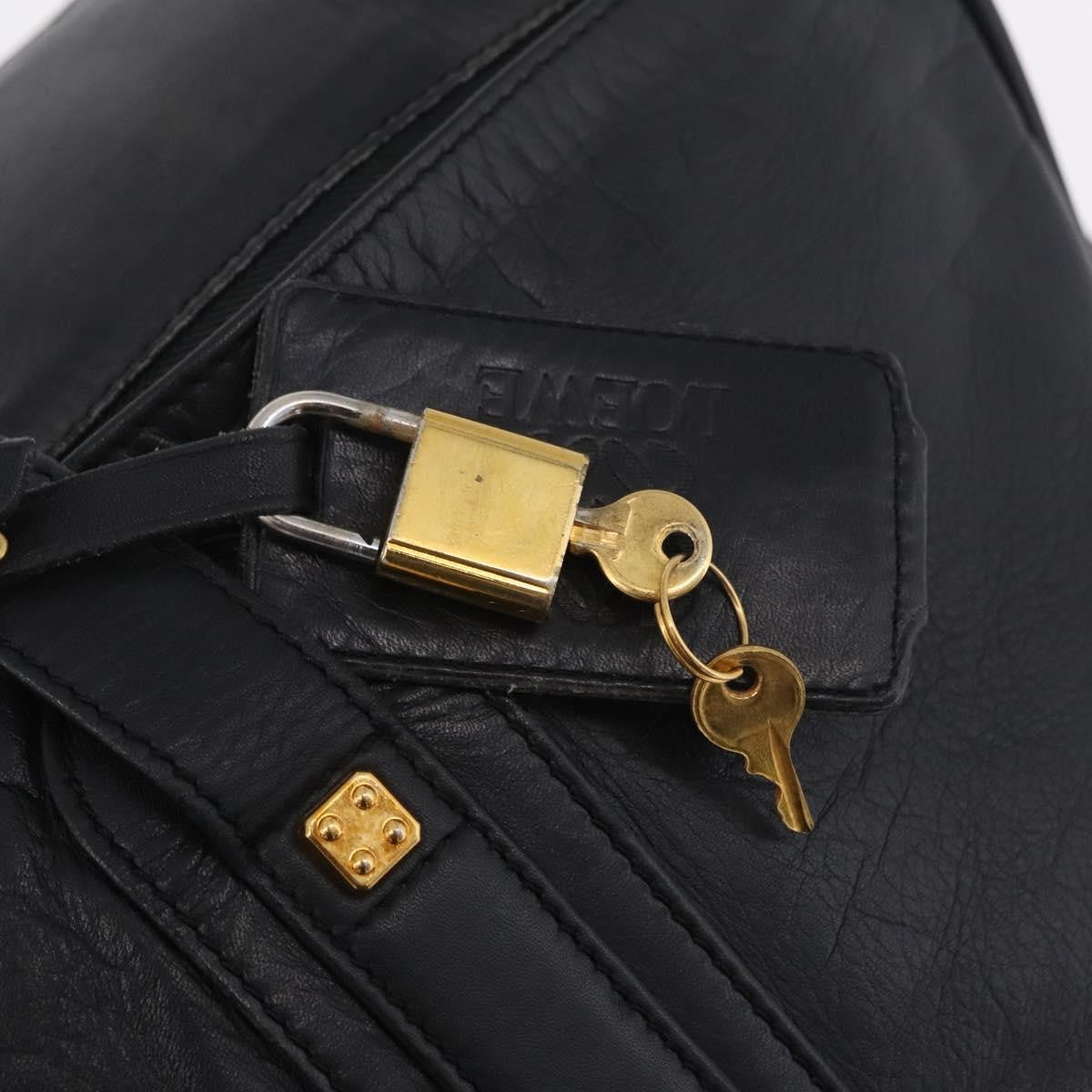 Loewe Travel Line Boston, Black, Leather, Travel Bag