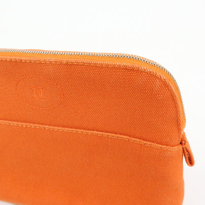 Hermes Bolide Travel Canvas, Orange, Canvas, Clutch