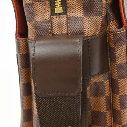 Louis Vuitton Naviglio Damier Ebene, Brown, Canvas, Shoulder Bag