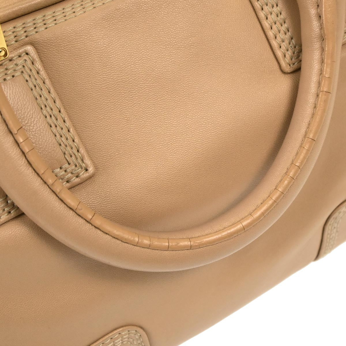 Loewe Amazona Leather, Beige, Leather, Handbag